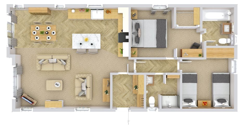 Floor plan of Woodland Glade 24